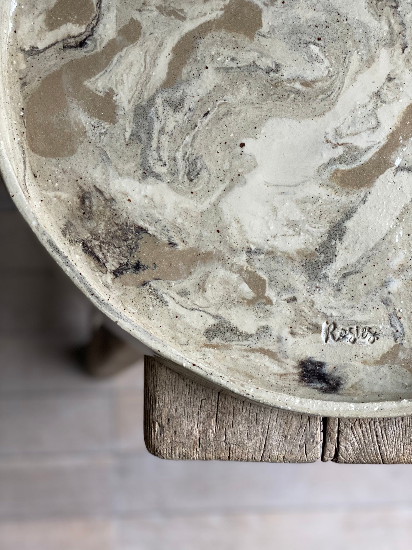 "Vintage" Schaal rechte rand diameter 3