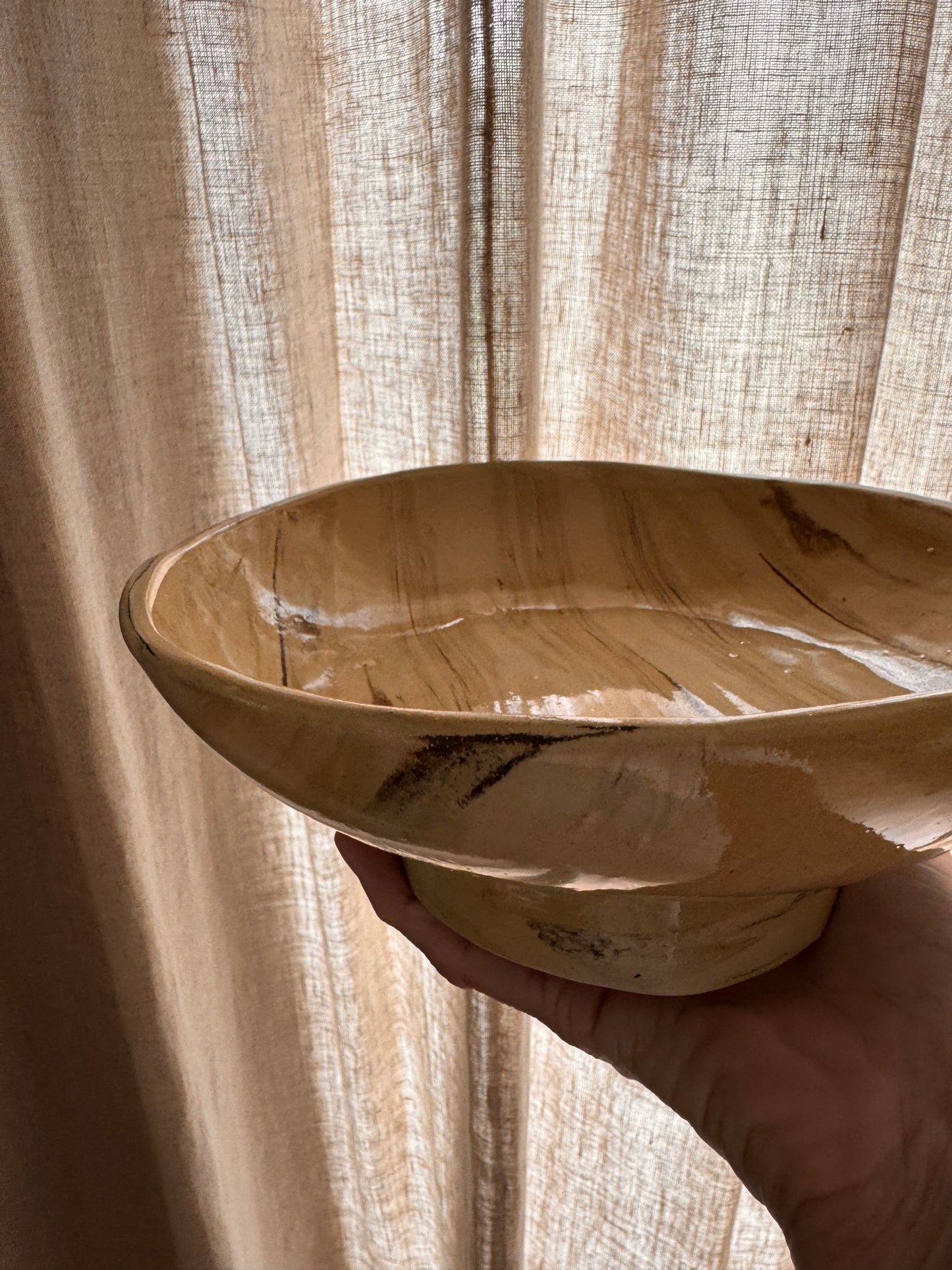 Vintage schaal op voet large