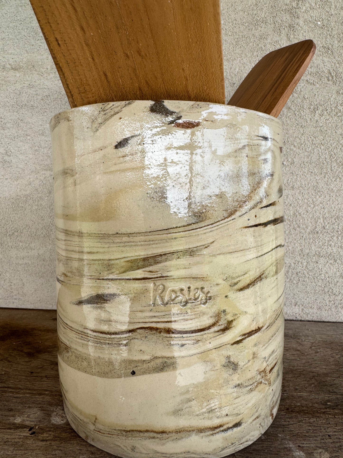 Pot voor keukengerei in vintage